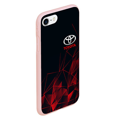 Чехол iPhone 7/8 матовый TOYOTA / 3D-Светло-розовый – фото 2