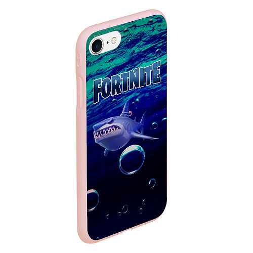 Чехол iPhone 7/8 матовый Loot Shark Fortnite / 3D-Светло-розовый – фото 2