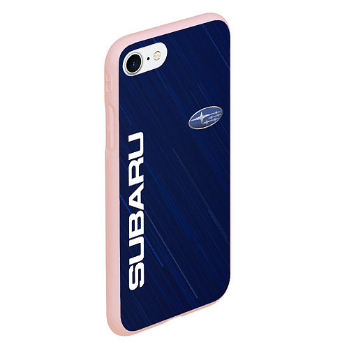 Чехол iPhone 7/8 матовый SUBARU / 3D-Светло-розовый – фото 2