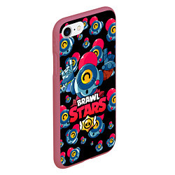 Чехол iPhone 7/8 матовый NANI Brawl Stars, цвет: 3D-малиновый — фото 2