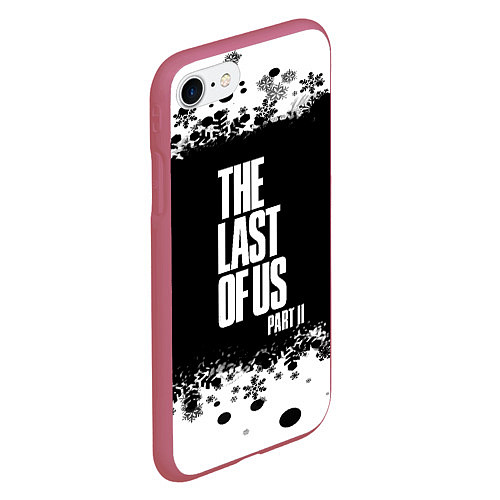 Чехол iPhone 7/8 матовый ОДНИ ИЗ НАС l THE LAST OF US 2 / 3D-Малиновый – фото 2