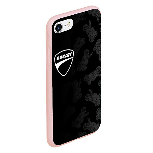 Чехол iPhone 7/8 матовый DUCATI 1 / 3D-Светло-розовый – фото 2