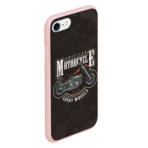 Чехол iPhone 7/8 матовый American Motorcycle Z / 3D-Светло-розовый – фото 2