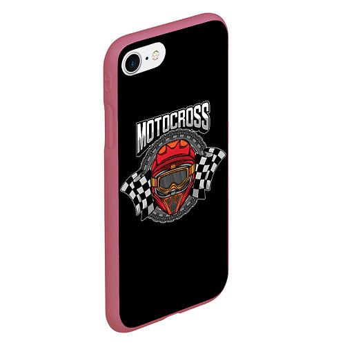 Чехол iPhone 7/8 матовый Motocross Champion Z / 3D-Малиновый – фото 2
