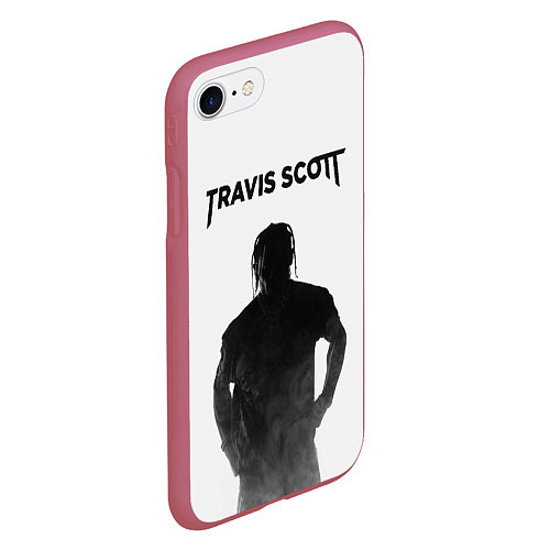 Чехол iPhone 7/8 матовый TRAVIS SCOTT / 3D-Малиновый – фото 2