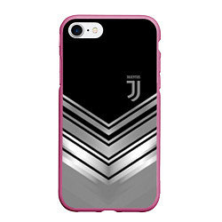 Чехол iPhone 7/8 матовый JUVENTUS, цвет: 3D-малиновый