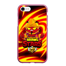 Чехол iPhone 7/8 матовый BRAWL STARS EVIL GENE ДЖИН, цвет: 3D-малиновый