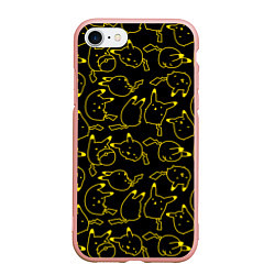 Чехол iPhone 7/8 матовый Покемоны, цвет: 3D-светло-розовый