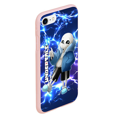 Чехол iPhone 7/8 матовый UNDERTALE АНДЕРТЕЙЛ / 3D-Светло-розовый – фото 2