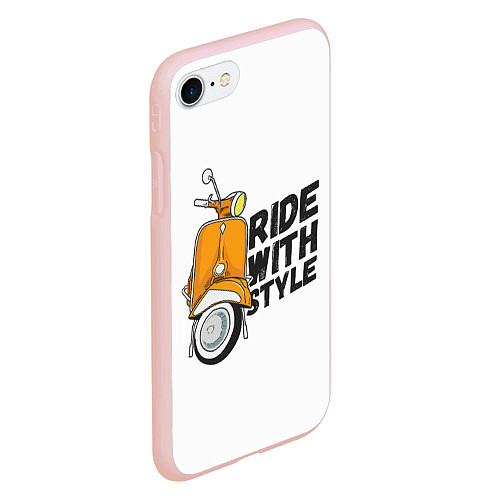 Чехол iPhone 7/8 матовый RIDE WITH STYLE Z / 3D-Светло-розовый – фото 2