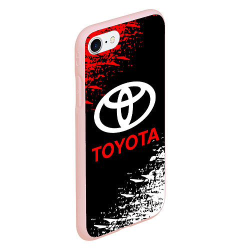 Чехол iPhone 7/8 матовый TOYOTA / 3D-Светло-розовый – фото 2