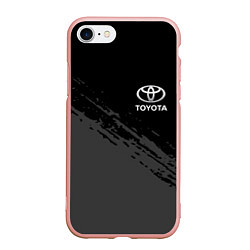 Чехол iPhone 7/8 матовый TOYOTA, цвет: 3D-светло-розовый