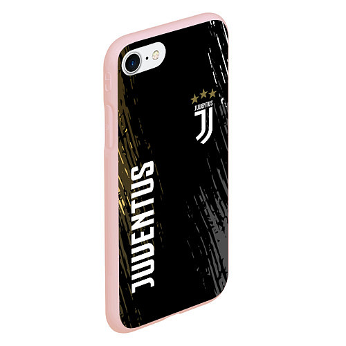 Чехол iPhone 7/8 матовый JUVENTUS / 3D-Светло-розовый – фото 2