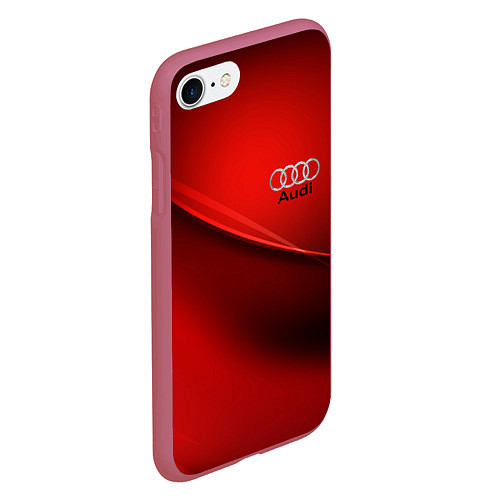 Чехол iPhone 7/8 матовый AUDI / 3D-Малиновый – фото 2