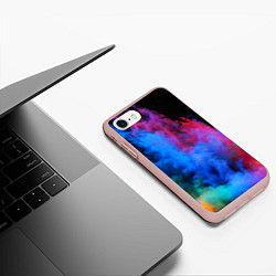 Чехол iPhone 7/8 матовый КРАСКИ, цвет: 3D-светло-розовый — фото 2