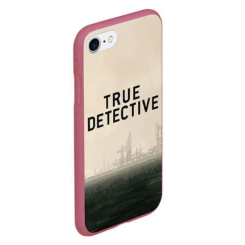 Чехол iPhone 7/8 матовый Настоящий детектив / 3D-Малиновый – фото 2