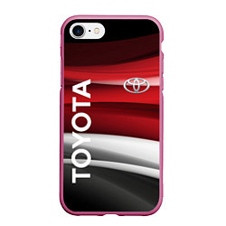 Чехол iPhone 7/8 матовый TOYOTA, цвет: 3D-малиновый