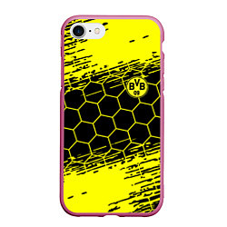 Чехол iPhone 7/8 матовый BORUSSIA, цвет: 3D-малиновый