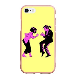 Чехол iPhone 7/8 матовый Криминальное чтиво, цвет: 3D-светло-розовый