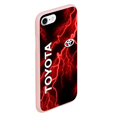 Чехол iPhone 7/8 матовый TOYOTA / 3D-Светло-розовый – фото 2