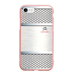 Чехол iPhone 7/8 матовый CITROEN, цвет: 3D-светло-розовый