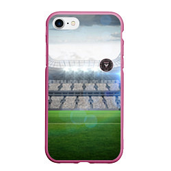 Чехол iPhone 7/8 матовый FC INTER MIAMI, цвет: 3D-малиновый