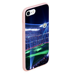 Чехол iPhone 7/8 матовый FC MANCHESTER CITY, цвет: 3D-светло-розовый — фото 2