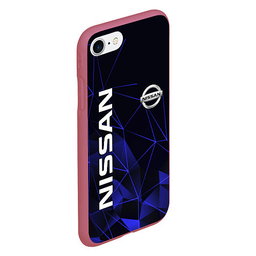 Чехол iPhone 7/8 матовый NISSAN / 3D-Малиновый – фото 2