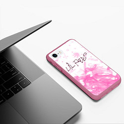 Чехол iPhone 7/8 матовый LIL PEEP ЛИЛ ПИП, цвет: 3D-малиновый — фото 2