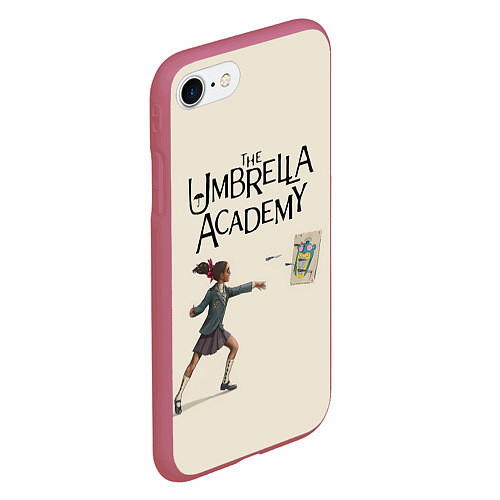 Чехол iPhone 7/8 матовый The umbrella academy / 3D-Малиновый – фото 2