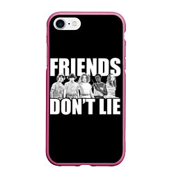 Чехол iPhone 7/8 матовый Friends Dont Lie, цвет: 3D-малиновый