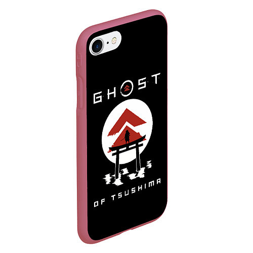 Чехол iPhone 7/8 матовый Ghost of Tsushima / 3D-Малиновый – фото 2