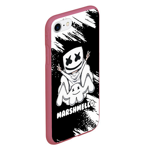 Чехол iPhone 7/8 матовый MARSHMELLO / 3D-Малиновый – фото 2