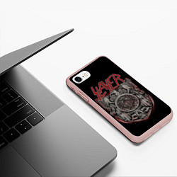 Чехол iPhone 7/8 матовый Slayer, цвет: 3D-светло-розовый — фото 2