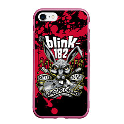 Чехол iPhone 7/8 матовый Blink 182, цвет: 3D-малиновый