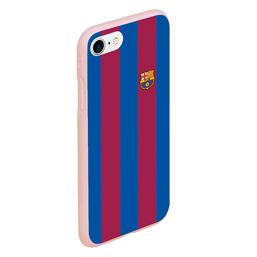 Чехол iPhone 7/8 матовый FC Barcelona 2021 / 3D-Светло-розовый – фото 2