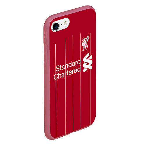 Чехол iPhone 7/8 матовый Liverpool FC / 3D-Малиновый – фото 2