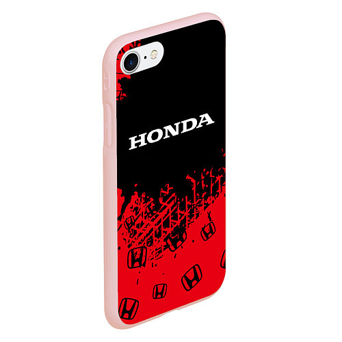 Чехол iPhone 7/8 матовый HONDA ХОНДА / 3D-Светло-розовый – фото 2