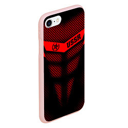 Чехол iPhone 7/8 матовый Экзоскелет СССР, цвет: 3D-светло-розовый — фото 2