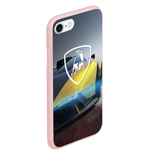 Чехол iPhone 7/8 матовый Lamborghini - Italy / 3D-Светло-розовый – фото 2