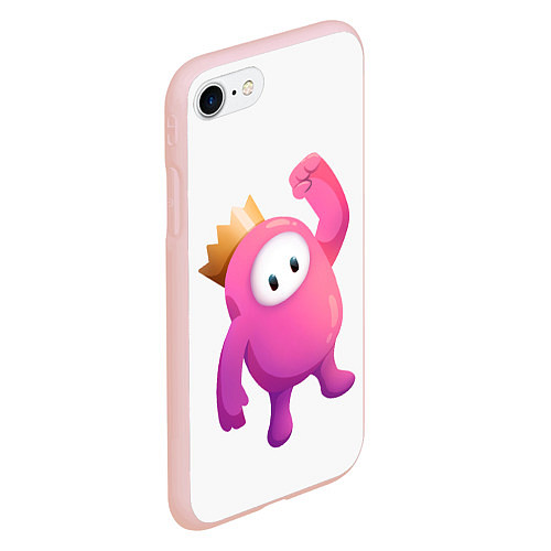 Чехол iPhone 7/8 матовый Fall Guys / 3D-Светло-розовый – фото 2