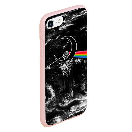 Чехол iPhone 7/8 матовый Dark Side of the Moon Stick / 3D-Светло-розовый – фото 2