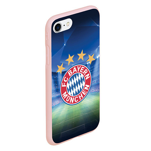 Чехол iPhone 7/8 матовый Бавария Мюнхен / 3D-Светло-розовый – фото 2