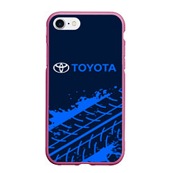 Чехол iPhone 7/8 матовый TOYOTA ТОЙОТА, цвет: 3D-малиновый