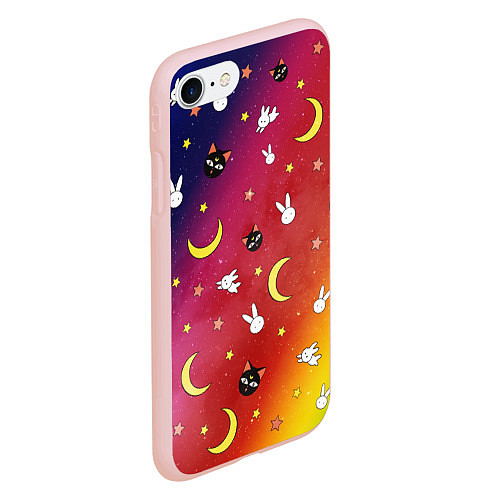 Чехол iPhone 7/8 матовый SAILOR MOON / 3D-Светло-розовый – фото 2