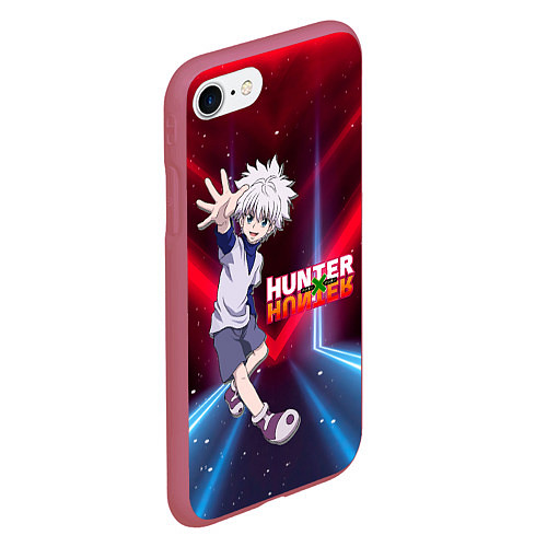 Чехол iPhone 7/8 матовый Киллуа Hunter x Hunter / 3D-Малиновый – фото 2