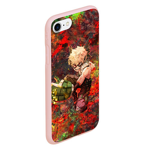 Чехол iPhone 7/8 матовый Бакуго Кацуки / 3D-Светло-розовый – фото 2