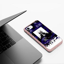 Чехол iPhone 7/8 матовый Токийский гуль, цвет: 3D-светло-розовый — фото 2