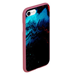 Чехол iPhone 7/8 матовый ПЛАЗМА, цвет: 3D-малиновый — фото 2