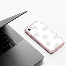 Чехол iPhone 7/8 матовый Герб, цвет: 3D-светло-розовый — фото 2